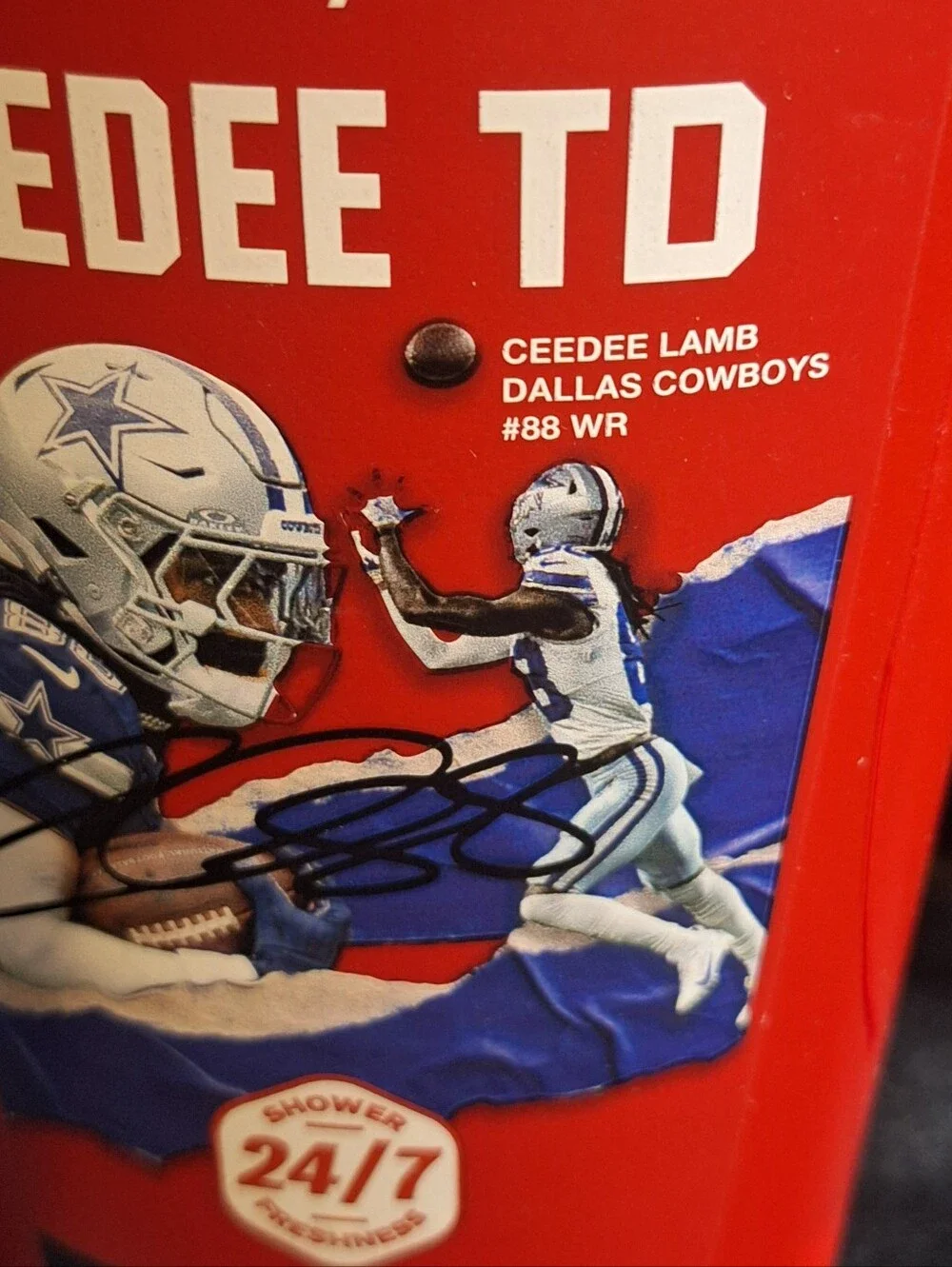 NEW Old Spice Ceedee TD Lamb Body Wash~Limited Edition~NFL~Dallas Cowboys~Teak
